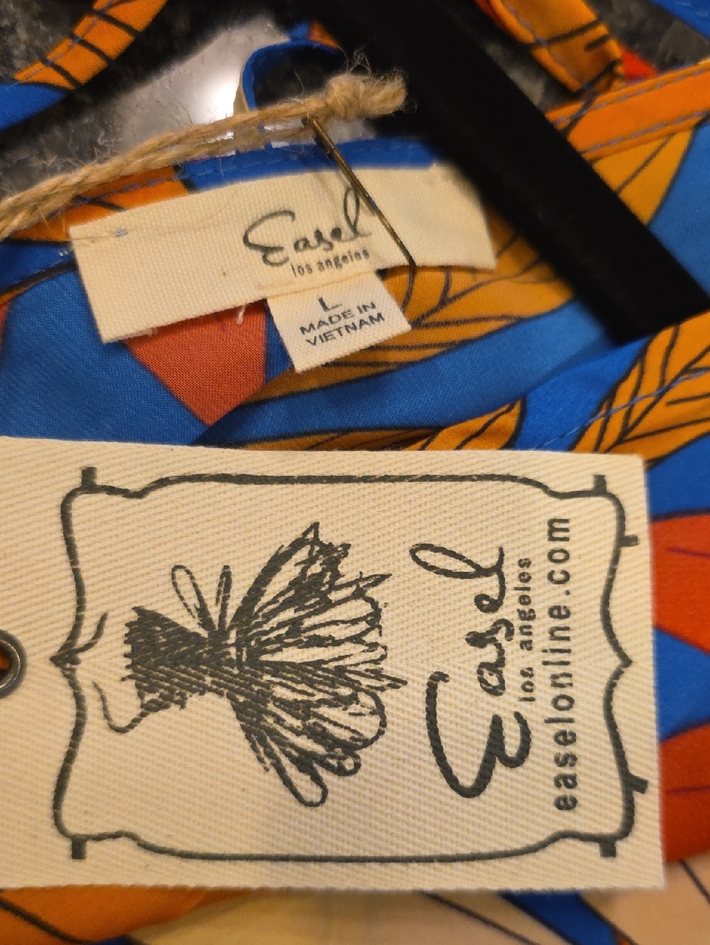 NWT Easel Large Floral Blue Wide-Leg Jumpsuit - Picture 7 of 10